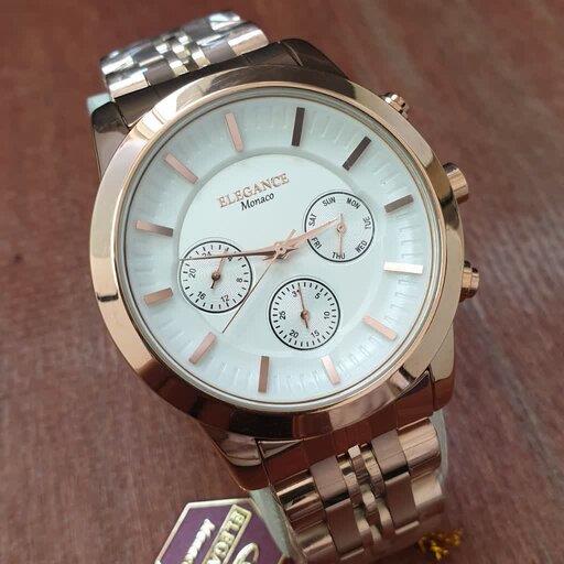 ساعت مچی مردانه الگانس فول تایم بدنه استیل ELEGANCE